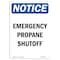 Signmission OSHA Notice, 7" Height, Emergency Propane Shutoff Sign, 7" X 5", Portrait OS-NS-D-57-V-11891 - alternate 1